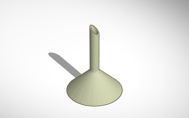 Lab Funnel Cad Model 3D design Funnel - Tinkercad
