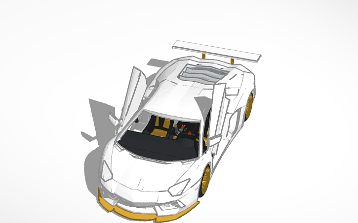 3D design riced lambo for rice customs - Tinkercad
