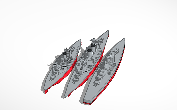 3D design British Battleships - Tinkercad