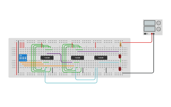 Circuit design Full Adder - Tinkercad