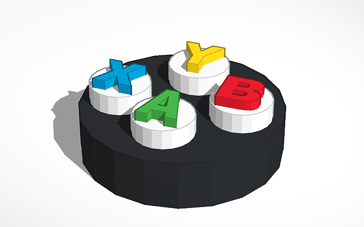 3D design xbox buttons - Tinkercad