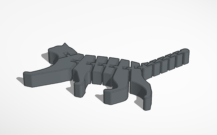 3D design Flexible Cat - Tinkercad