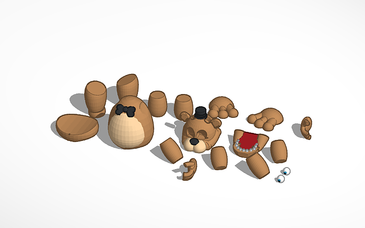 3D design freddy parts - Tinkercad