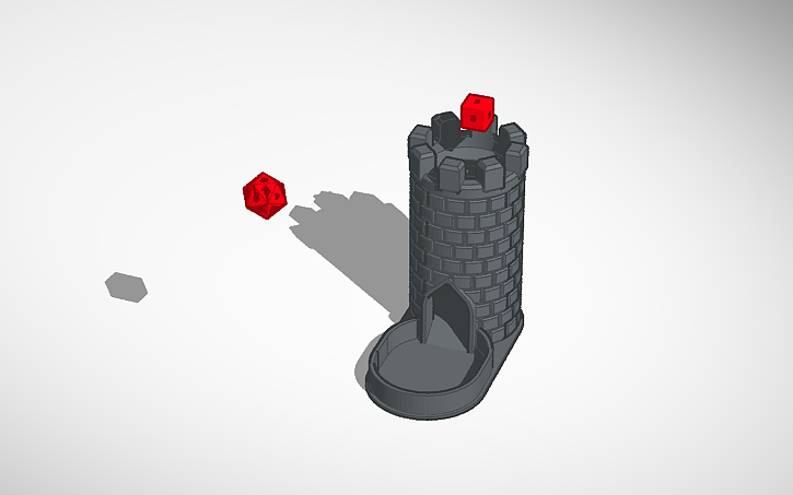 3D design Dice Tower - Tinkercad