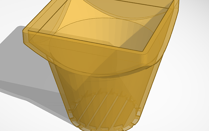3D design Square Pot v2 - Tinkercad