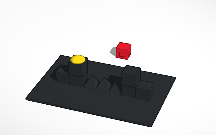 3D design Geometry Dash - Tinkercad