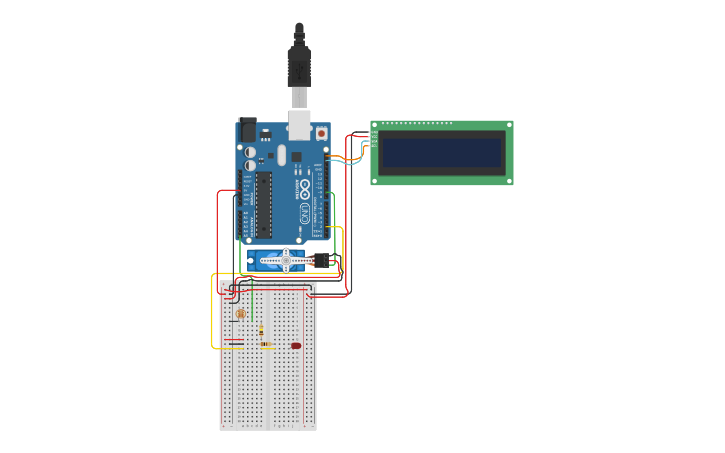 Circuit design Automatic Closed Loop Control system project - Tinkercad