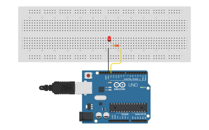 Arduino Led Cad Circuit design Led con Arduino - Tinkercad
