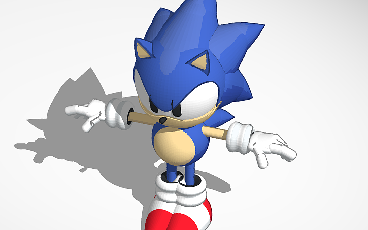 3D design Sonic The Hedgehog - Tinkercad