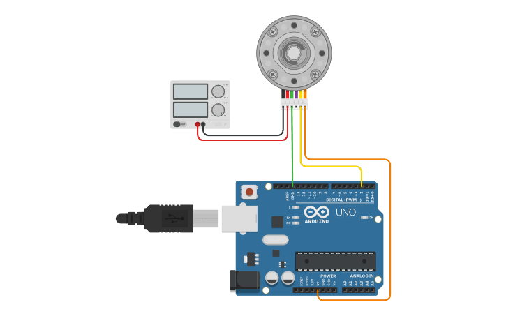 Circuit design ENCODER - Tinkercad
