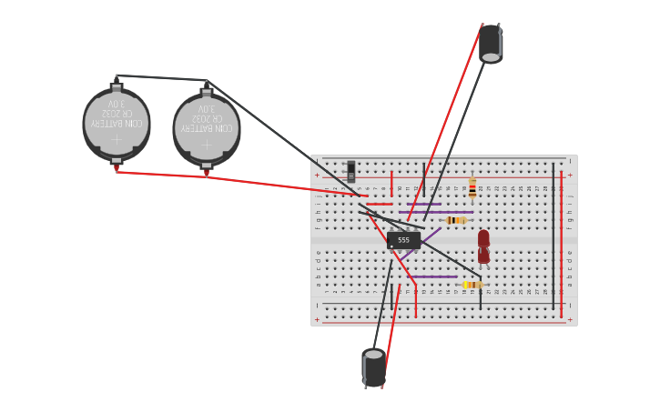 Circuit design Blinking led - Tinkercad