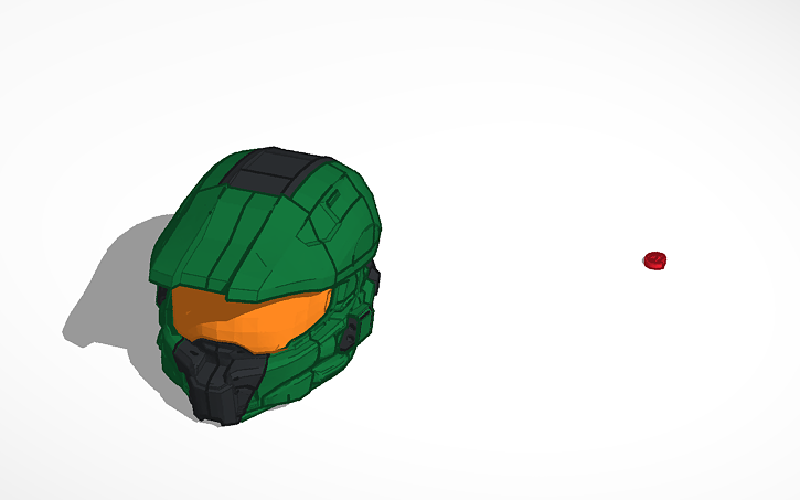 3D design Master Chief Helment - Tinkercad