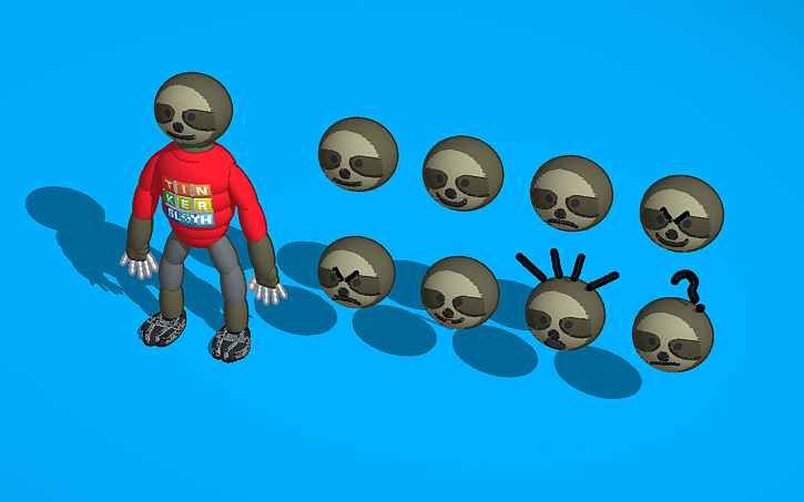 3D design SlothMan (OC!) - Tinkercad