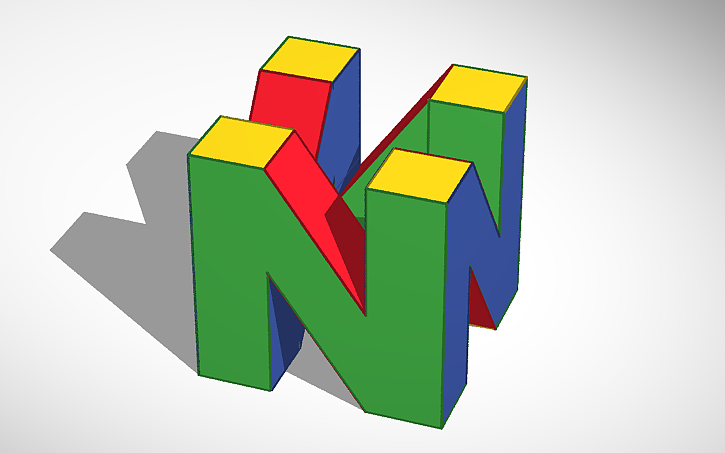 3D design N64 Icon - Tinkercad