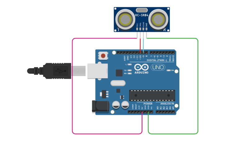 Sumobot Arduino Design Circuit design sumo bot - Arduino - Lab 1 - Tinkercad