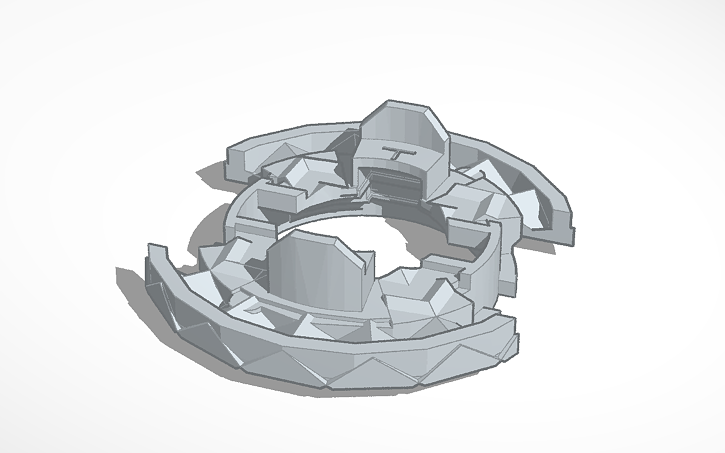 3D design beyblade burst axe disk - Tinkercad