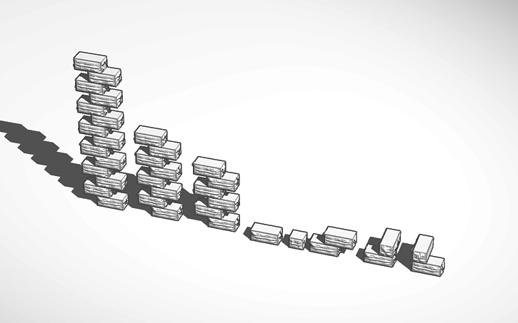 709 Tinker 3D design #primitive stone Blocks - Tinkercad