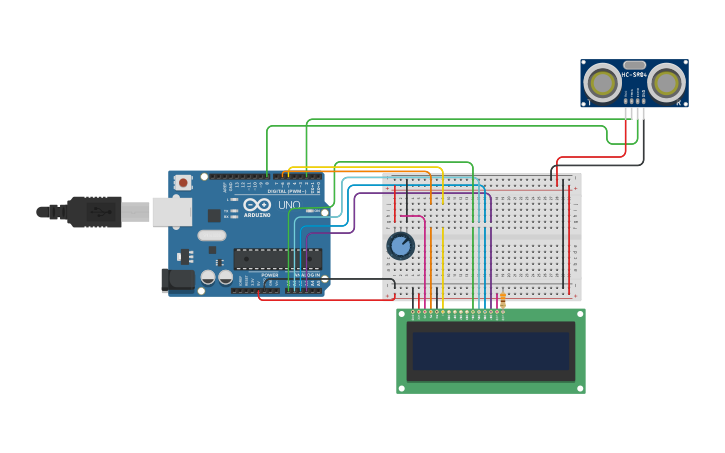 Circuit design Lab8.2 LCD - Tinkercad