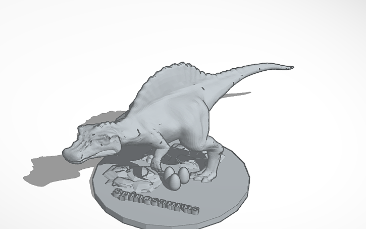 709 Tinker 3D design Spinosaurus - Tinkercad