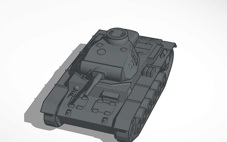 3D design Panzer III - Tinkercad