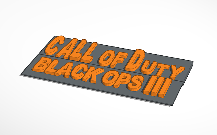 3D design Copy of COD BO3 - Tinkercad