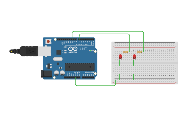 Circuit design arduino-led - Tinkercad