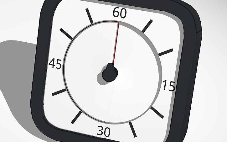 3D design 1 Minute Timer - Tinkercad