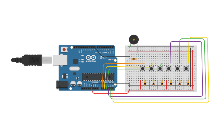 Arduino Keyboard Cad Circuit design Arduino keyboard - Tinkercad