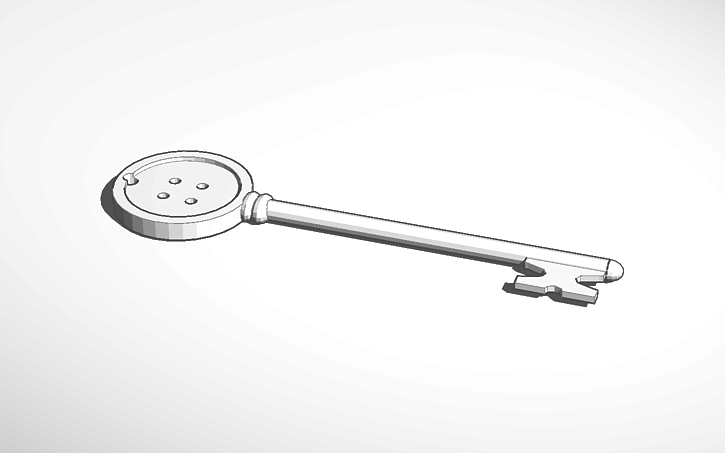 3d Shape Key Button Design 3D design The Button Key from 'Coraline' - Tinkercad