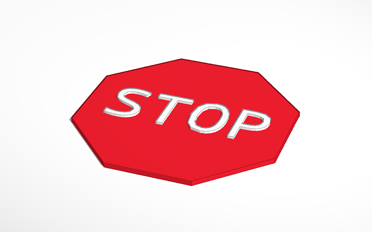 3D design Stop Sign - Tinkercad