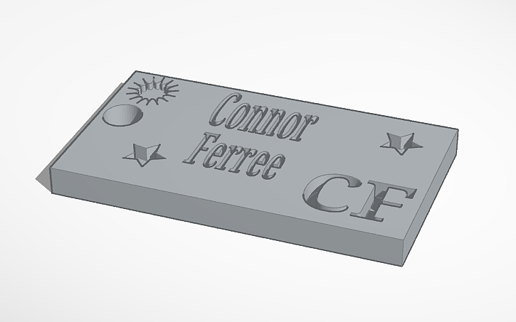 3D design Keychain Connor - Tinkercad