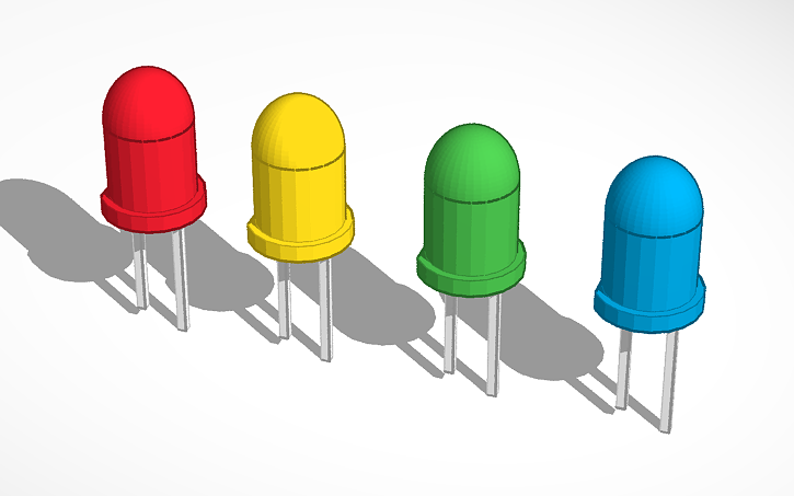3D design Leds 5mm - Tinkercad