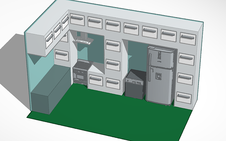 3D design mutfak/kitchen - Tinkercad
