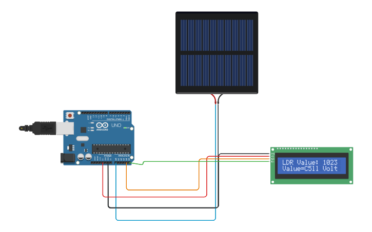 Test Cell Tinker Circuit design Solar Cell - Tinkercad