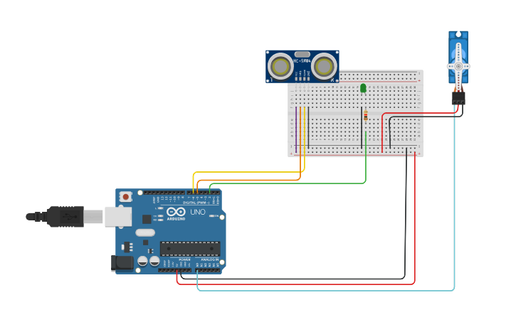 Circuit design SERVO, SENSOR SUN VIEW - Tinkercad