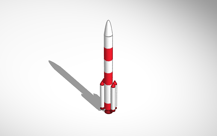 3D design Model Rocket - Tinkercad
