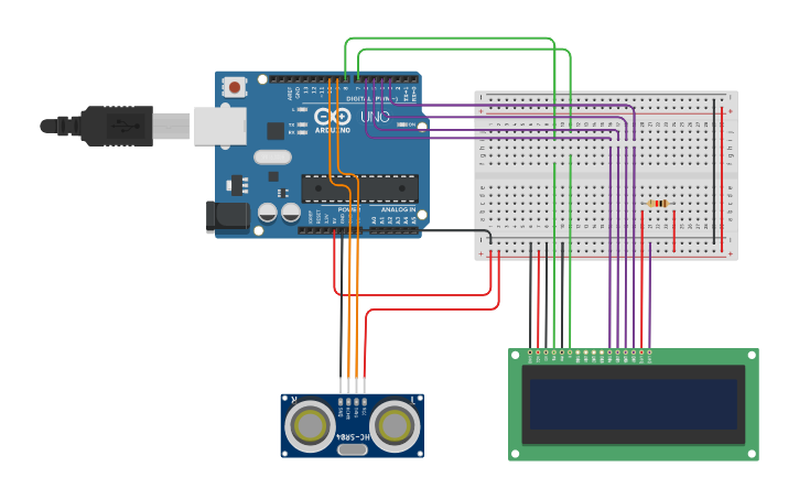Circuit design Rainfall measurement system using TinkerCad - Tinkercad