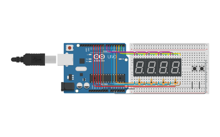 Circuit design tally counter - Tinkercad
