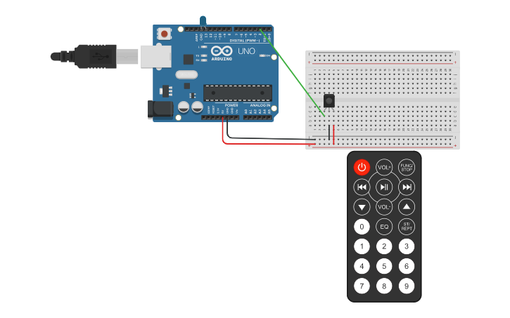 Circuit design Control led - Tinkercad