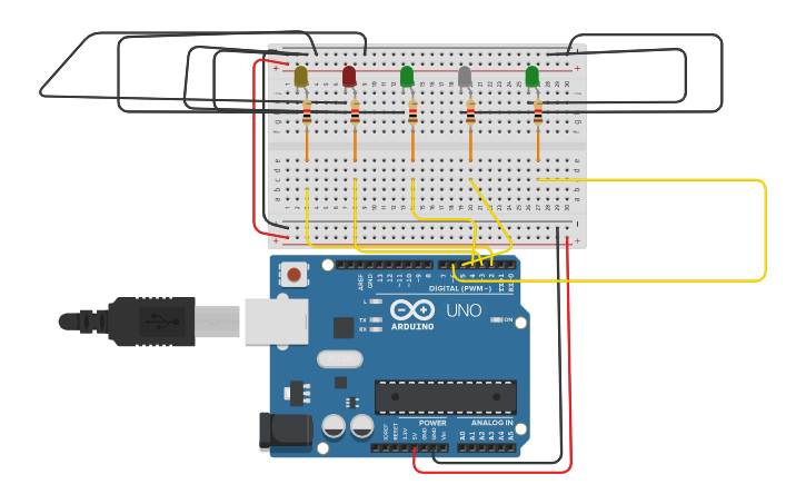 Circuit design led circuit - Tinkercad