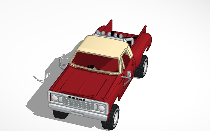3D design 1978 Dodge D100 - Tinkercad