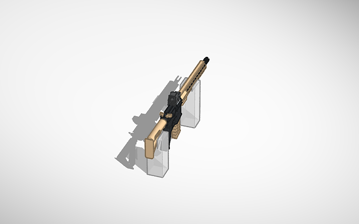 3D design M4 URGI mod 1 (low poly) - Tinkercad