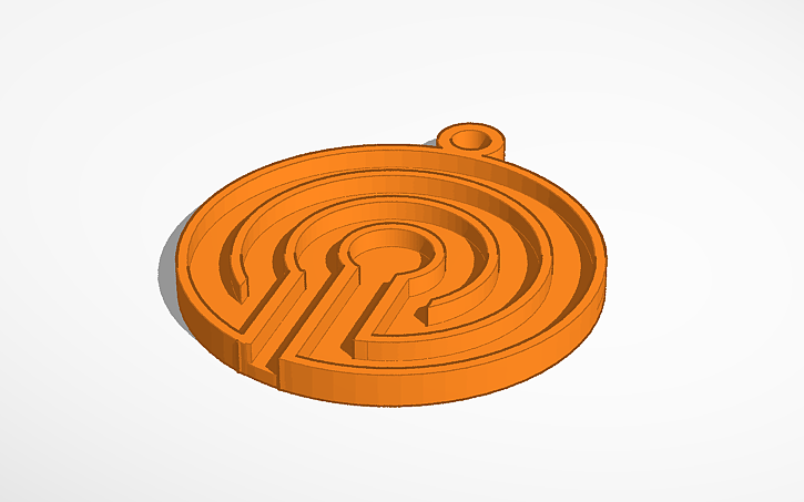 3D design Mini Labyrinth Pendant - Tinkercad