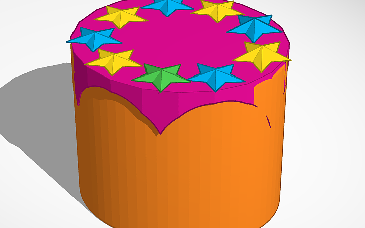 3D design JC-Birthday Cake 3 - Tinkercad