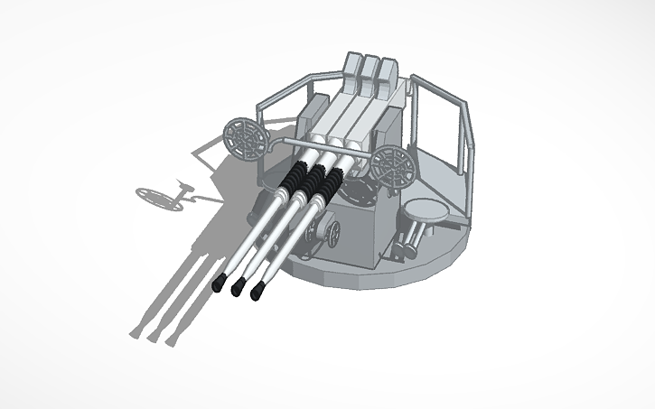 3D design IJN aa gun - Tinkercad