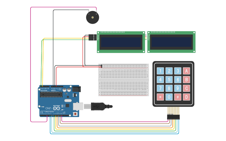 Circuit design Slot machine - Tinkercad