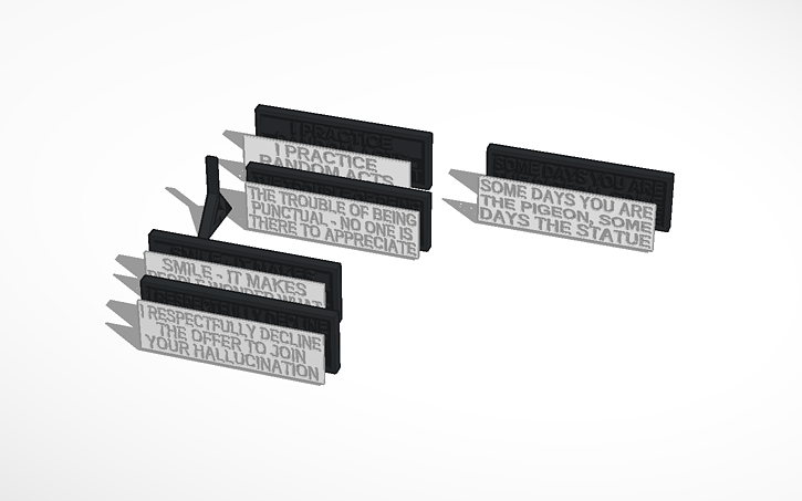 3D design Signs - Tinkercad