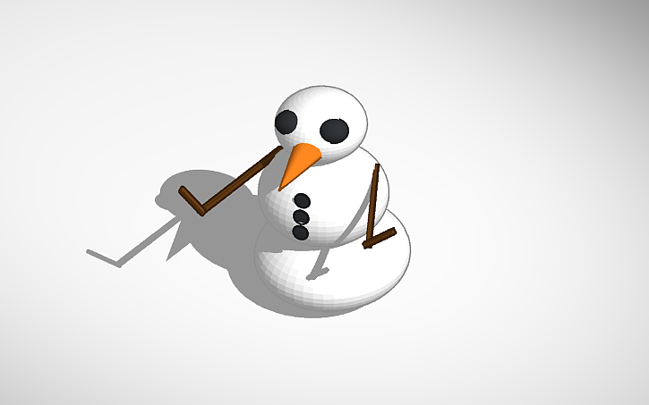 3D design Snow_Man-2 - Tinkercad