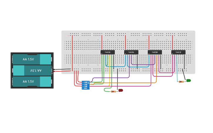 Circuit design FULL SUBTRACTOR - Tinkercad