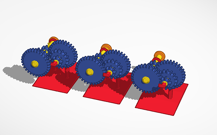 3D design 3 Speed Transmission - Tinkercad
